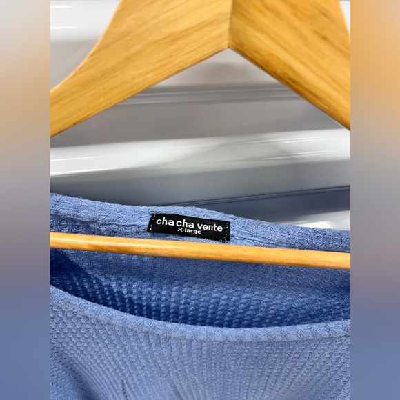 Periwinkle Blue Sweater Crew Top - Picture 4 of 4